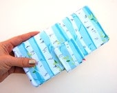 Birch Tree Bifold Wallet - Smart Phone Clutch - Backyard Baby Birch Forest Aqua - Wristlet Option - IN STOCK