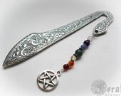Wicca Chakra Stone Wand Grimoire Pentacle Bookmark. The Shaman. Reiki.