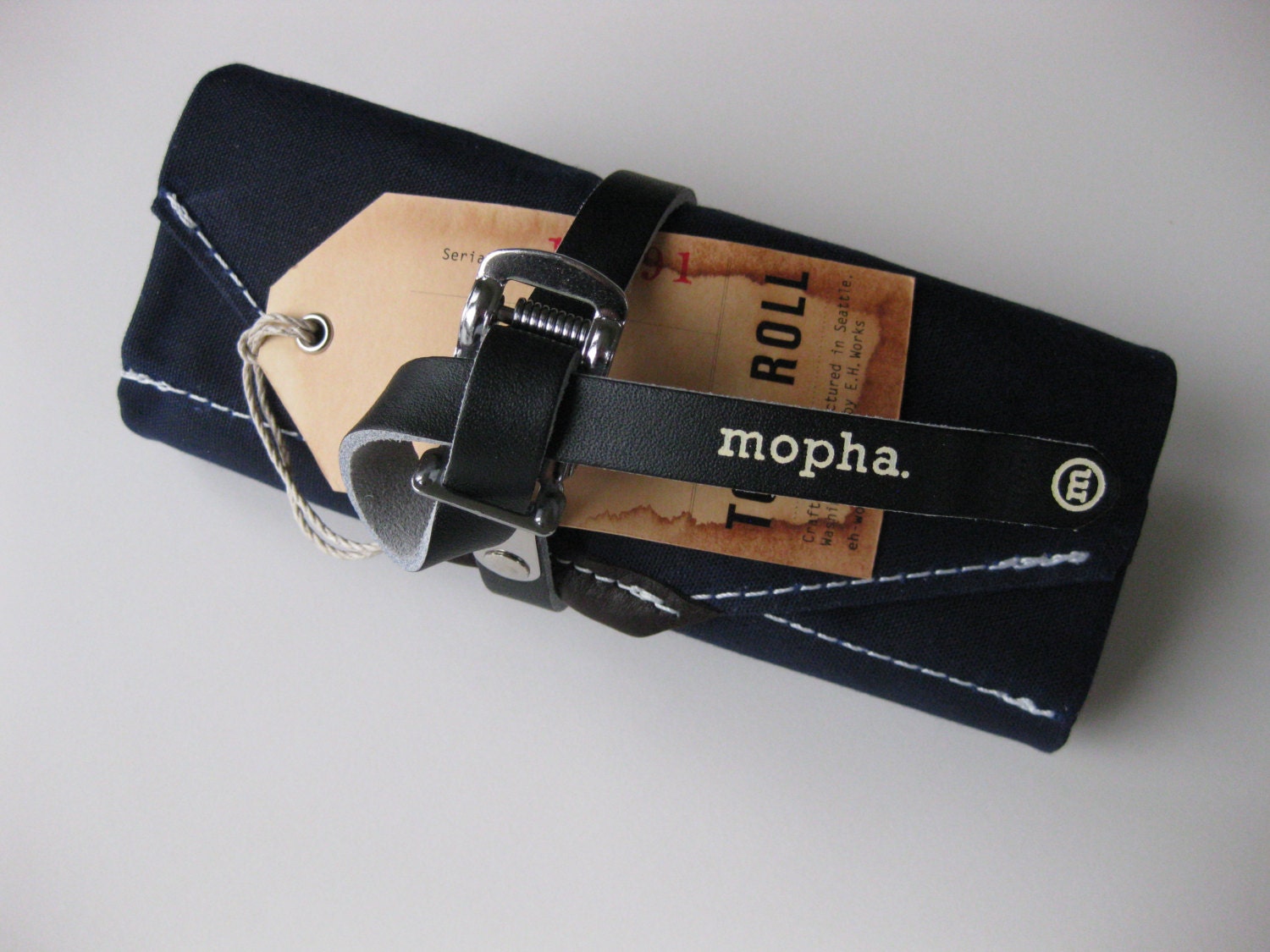 The Mopha Tool Roll - Navy with Black Toe Strap