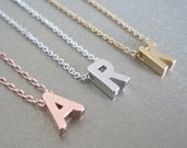 Petite Silver Initial Charm Necklace