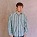 Long Sleeve Shirt Vintage Levi's Mint Teal Spring Green Mens Medium Ladies Large