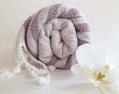 Organic Bamboo Peshtemal, Turkish Towel, Eco Friendly beach and bath towel, yoga, spa, hammam, Natural Organic Bamboo, Dark Lilac Striped