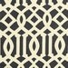 Medium Custom Drum Lampshade in Schumacher Imperial Trellis fabric in Parchment/Midnight