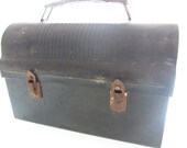 Vintage 1960s Black Metal Lunch Box