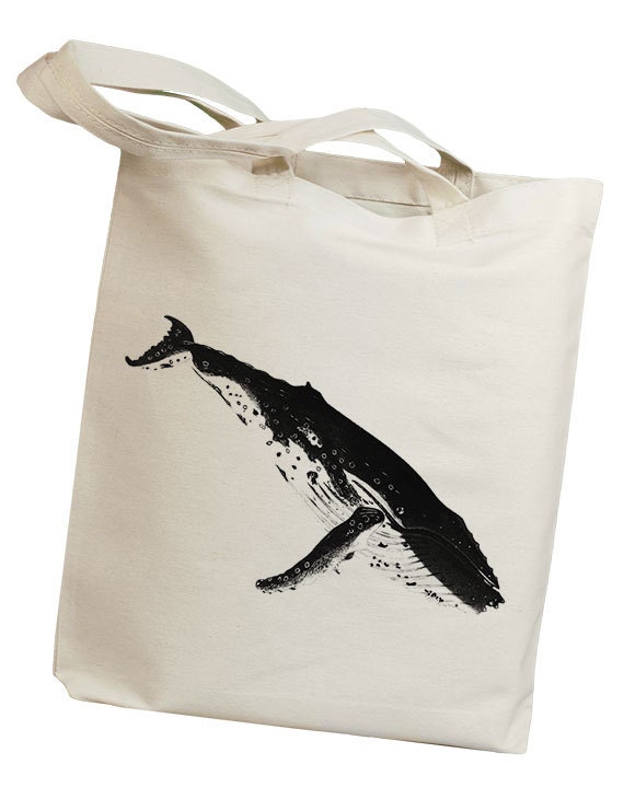 Humpback Whale Eco Friendly Canvas Tote Bag (isl016)