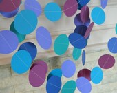 Paper Garland 10ft PeacockDecor  Wedding Garland Bridal Shower Decor Peacock Wedding Reception Decor Birthday Decor Photo Prop