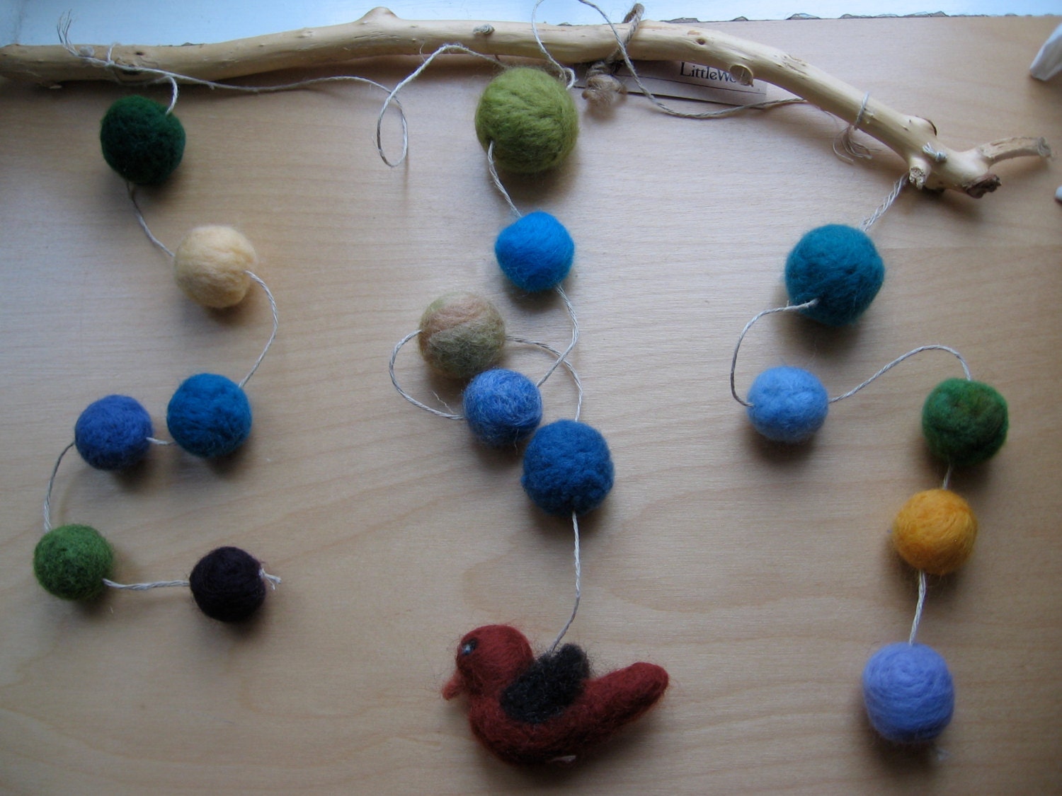 Wool mobile - bird