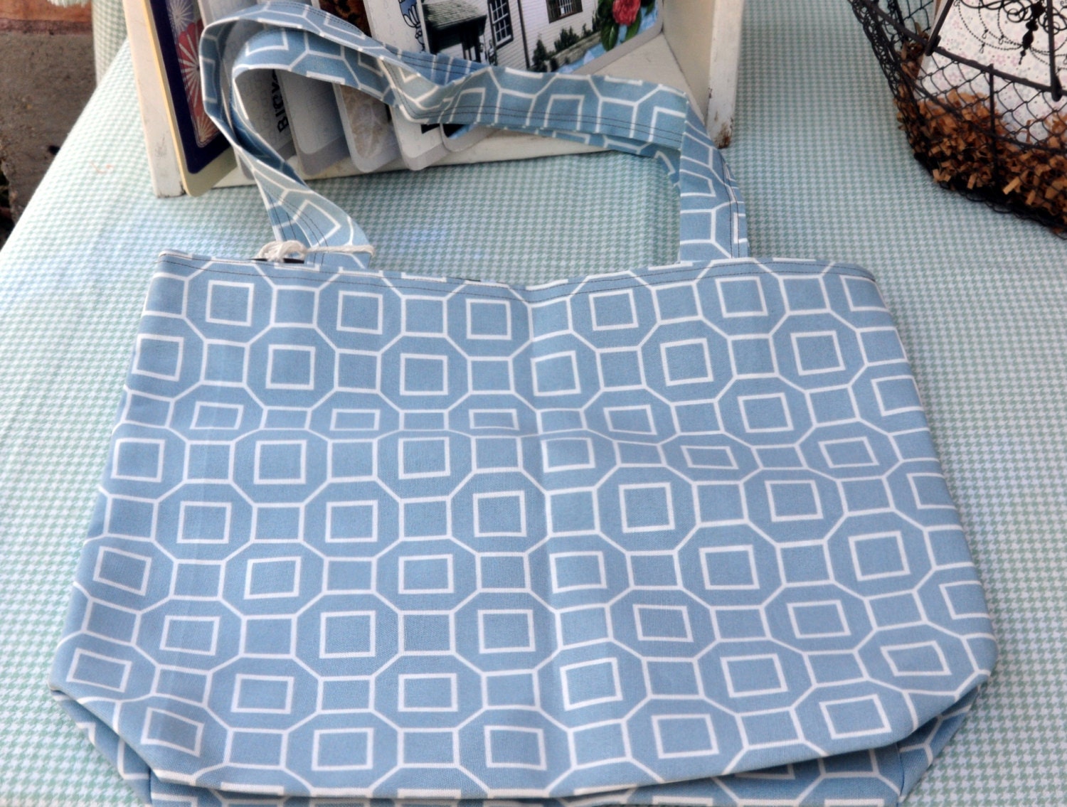 Geometric Pattern Market Day tote bag