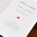 DEPOSIT - Heart Deco Save The Dates