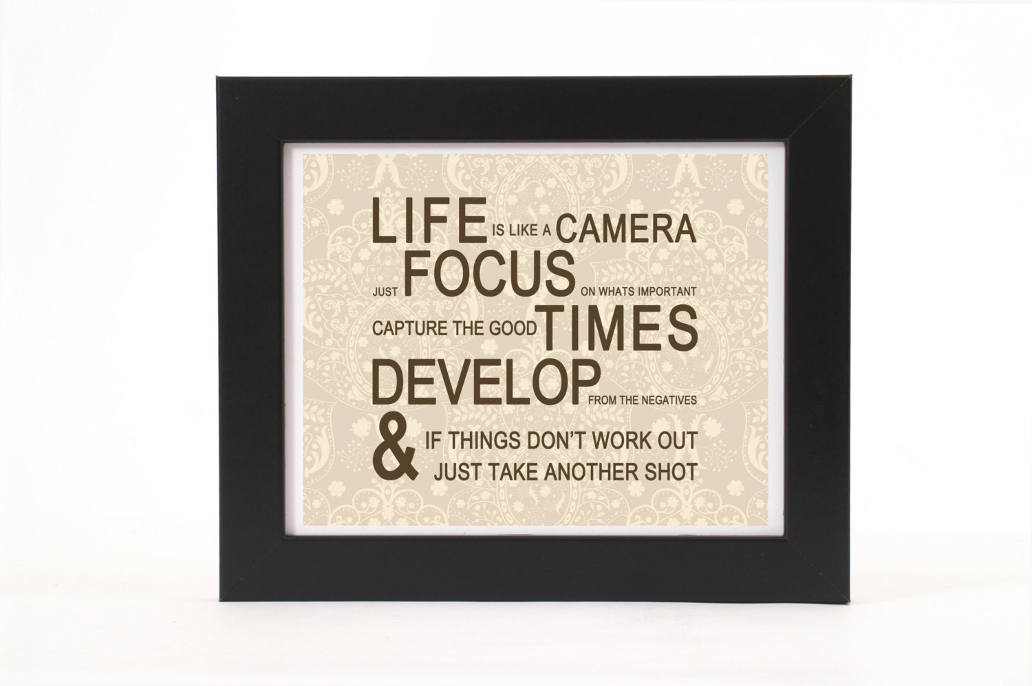 LIFE is Like a Camera 8'x10' Digital, Printable Fine Art Print, Wall Decor