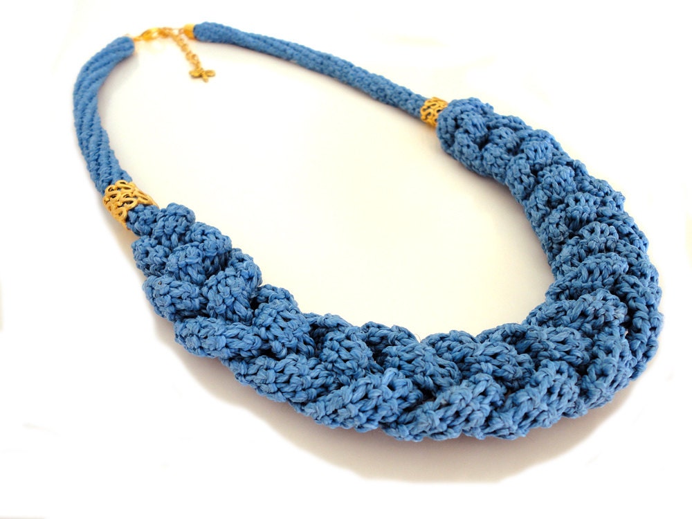 Blue Nautical Rope Knot Necklace - Buy any 2 necklaces and get a free bracelet