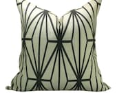 Kelly Wearstler Katana pillow cover in Ivory/Ebony - 20 x 20