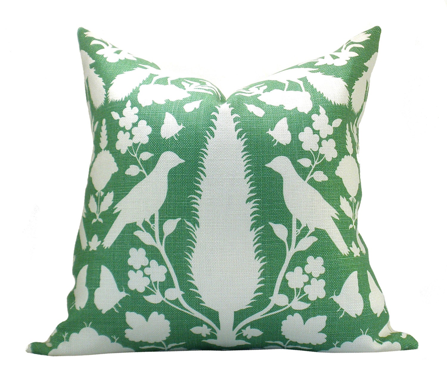 Schumacher Chenonceau pillow cover in Aloe - 20 x 20