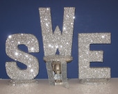 GRADUATION PARTY DECOR Glittered Letters, Banner, Signage, High School, college
