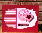 Hamiltons Handmade You and Me Kisses Heart I Love You Banner Be Mine 2014 Valentines Day Card