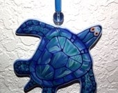 Recycled Glass Sea Turtle Ornament