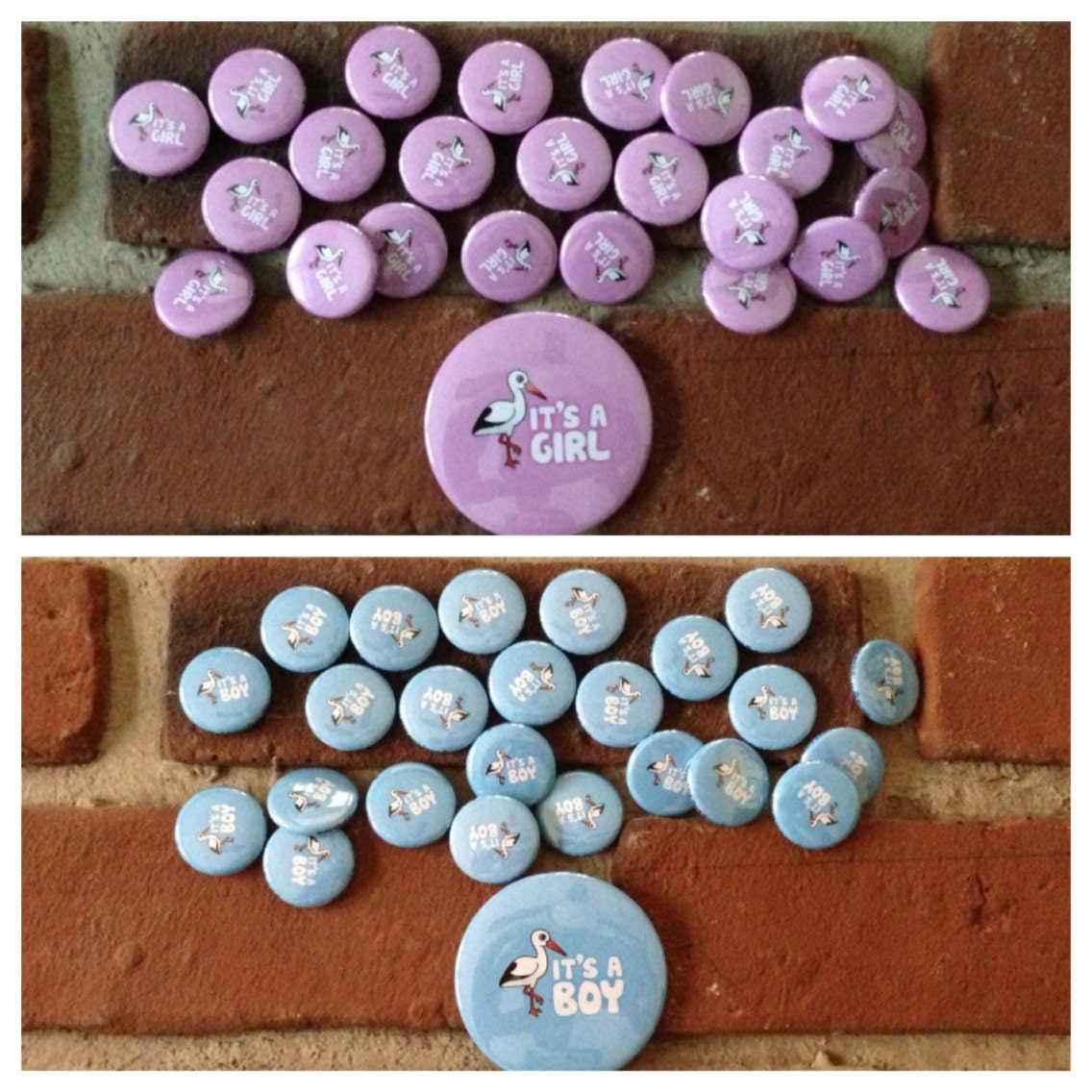 It's A Boy or It's a Girl 2.25 Inch and 1 Inch Buttons