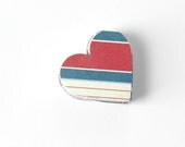 Retro Nautical Heart Die Cuts - Fourth of July - Summer Scrapbook - Table Decor, Confetti - Party Decor