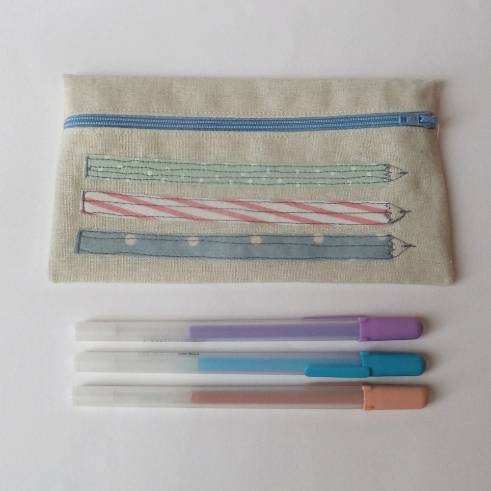 Appliqué Pencils Pencil Case