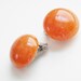 Vintage MoD Orange Amber Lucite Lozenge Earrings 60s