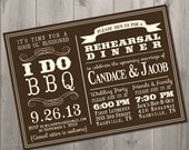 I DO BBQ - Wedding Rehearsal Dinner Invitation - DIY Printable Invitation
