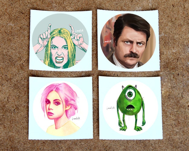 Colorful Characters Sticker Set