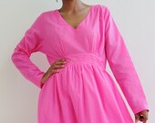Long Maxi Dress - Pink Long Sleeve dress : Feel Good Collection