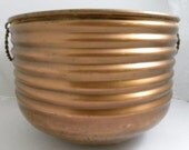 Extra Large Ribbed Copper Planter