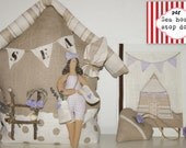 Beach house Pattern. PDF Sewing Pattern. Home Decor, Doorstop, Softie, How to Make Lovely vintage  Dolls. DIY by Laura country style