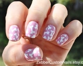 Pretty in Pink Bones - Set of 12 False Nails - Reduced Price