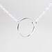 Silver Circle Necklace - sterling silver small circle necklace, delicate and minimalist jewelry