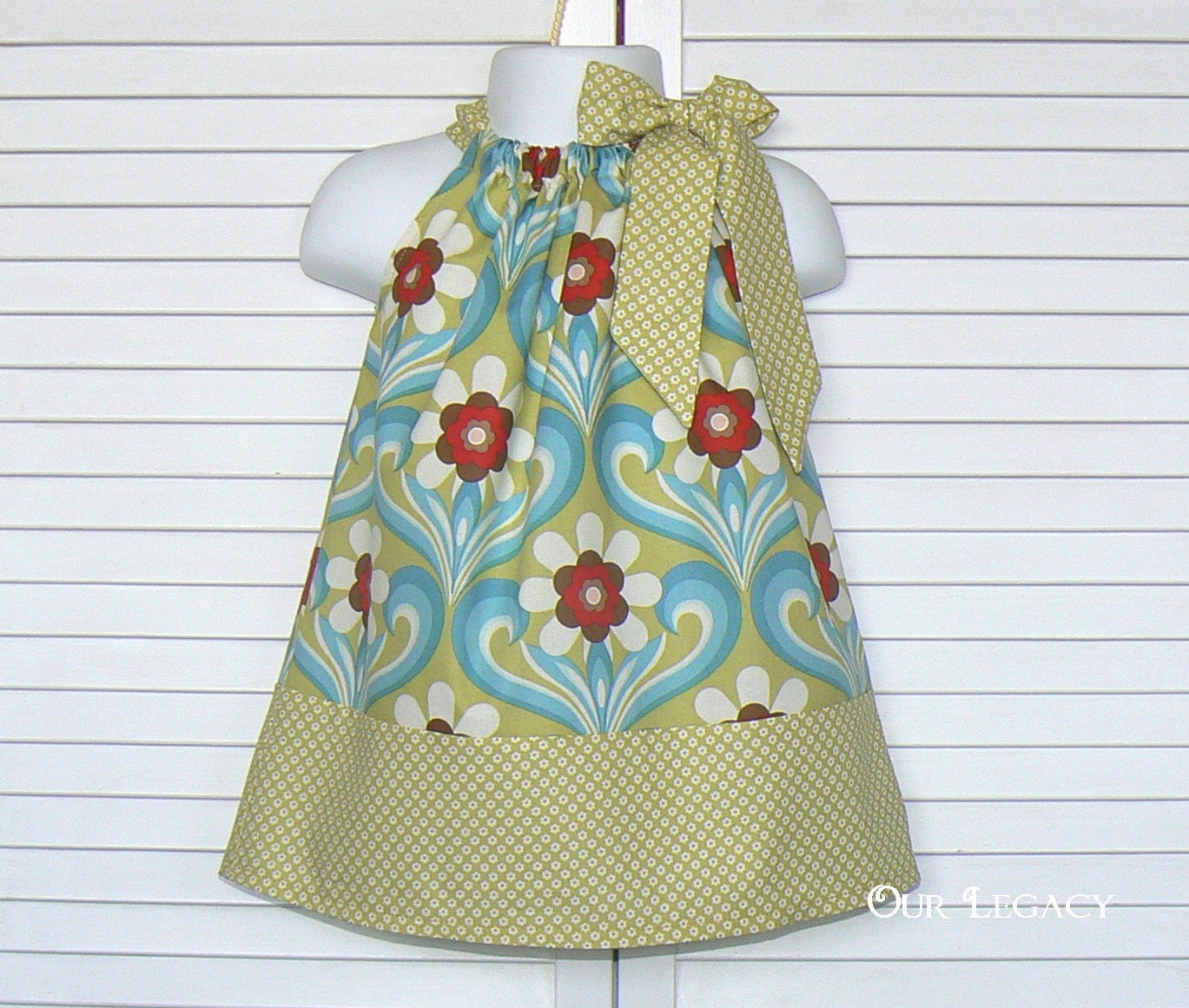 Mod Floral Pillowcase dress size 3 month to girls size 6
