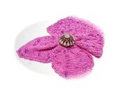 Three Option Scarf, Headband, Head wrap HOT MAMA a cool pink fuchsia hair-tamer, ear warmer, soft hand spun hand painted tussah silk.
