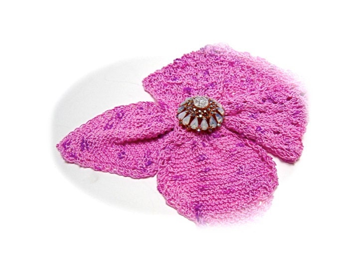 Three Option Scarf, Headband, Head wrap HOT MAMA a cool pink fuchsia hair-tamer, ear warmer, soft hand spun hand painted tussah silk.