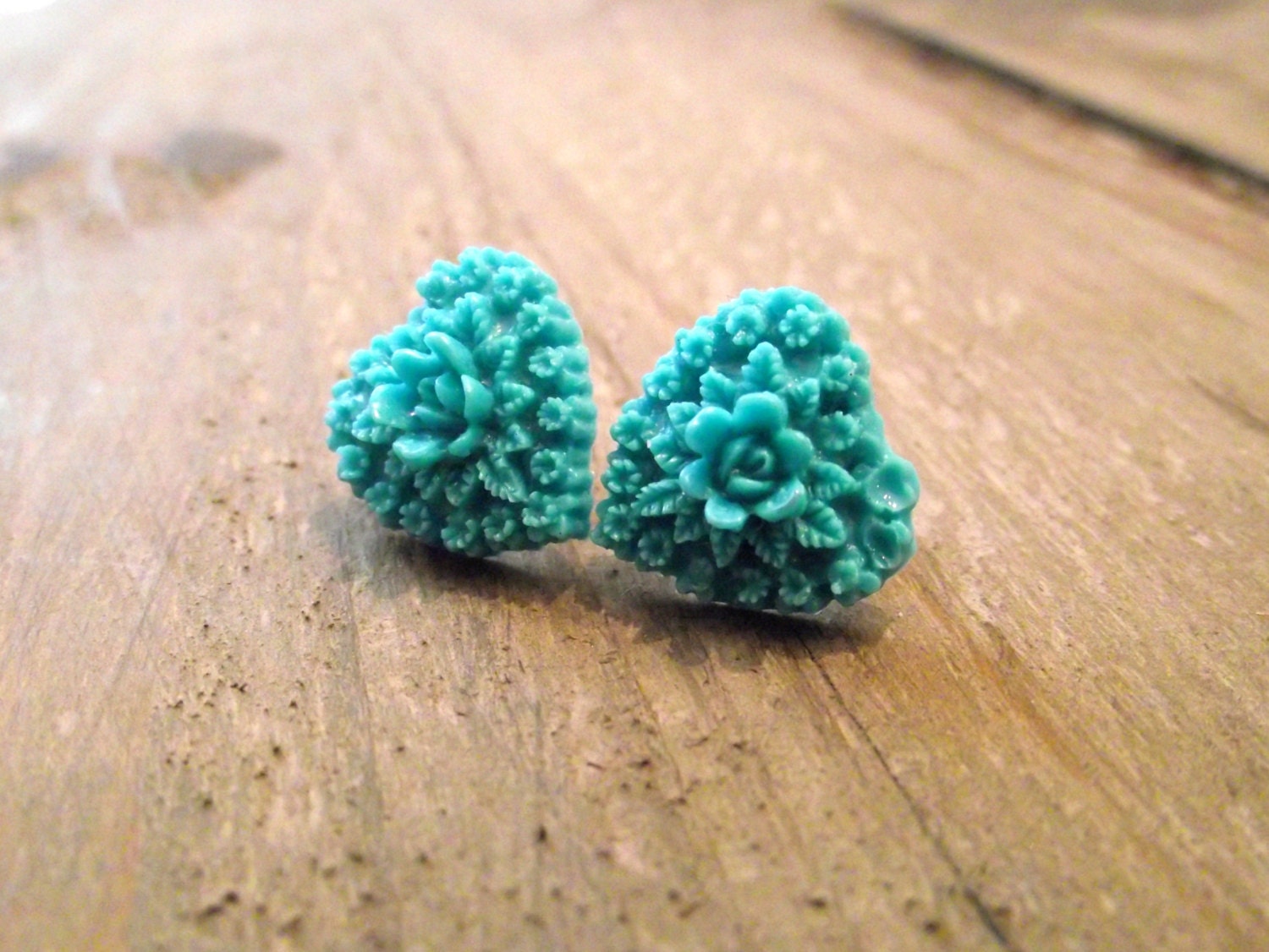 FLORAL HEART - Teal