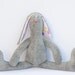 Stuffed bunny soft terry cloth bunny doll rabbit hare softie plush bunny rabbit toy birthday gift idea for boy girl baby shower