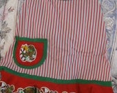 adult holiday/gingerbread man print apron