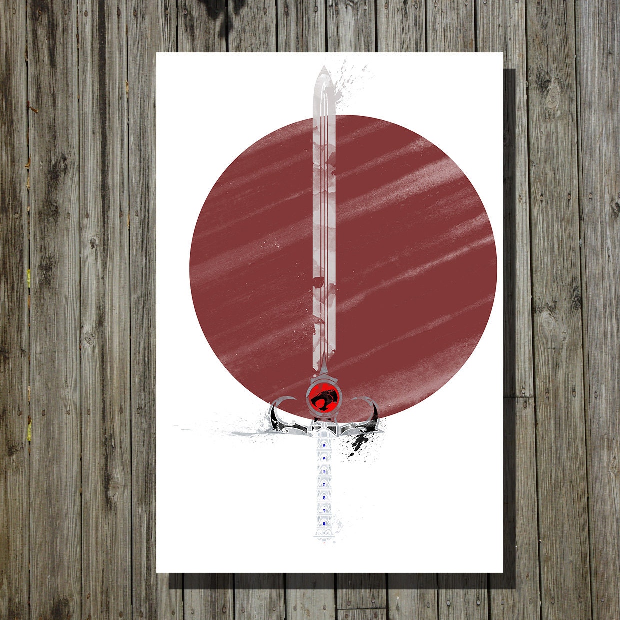 Thundercats Sword of Omens geek art movie poster nerd poster print size 11x17 minimalist art