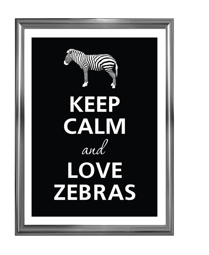 Keep calm and love zebras
