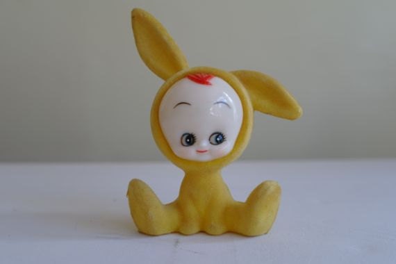 1960 Funny Bunny, Kitsch Felt Rabbit.