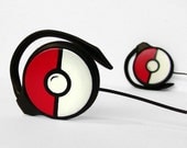 Poke-phones Headphones earphones red white black