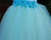 Flower Girl TuTu Dress. Aqua and Mint TuTu Dress.Wedding . Birthday