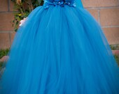 Flower Girl Dress. Teal tutu dress. Wedding. Birthday