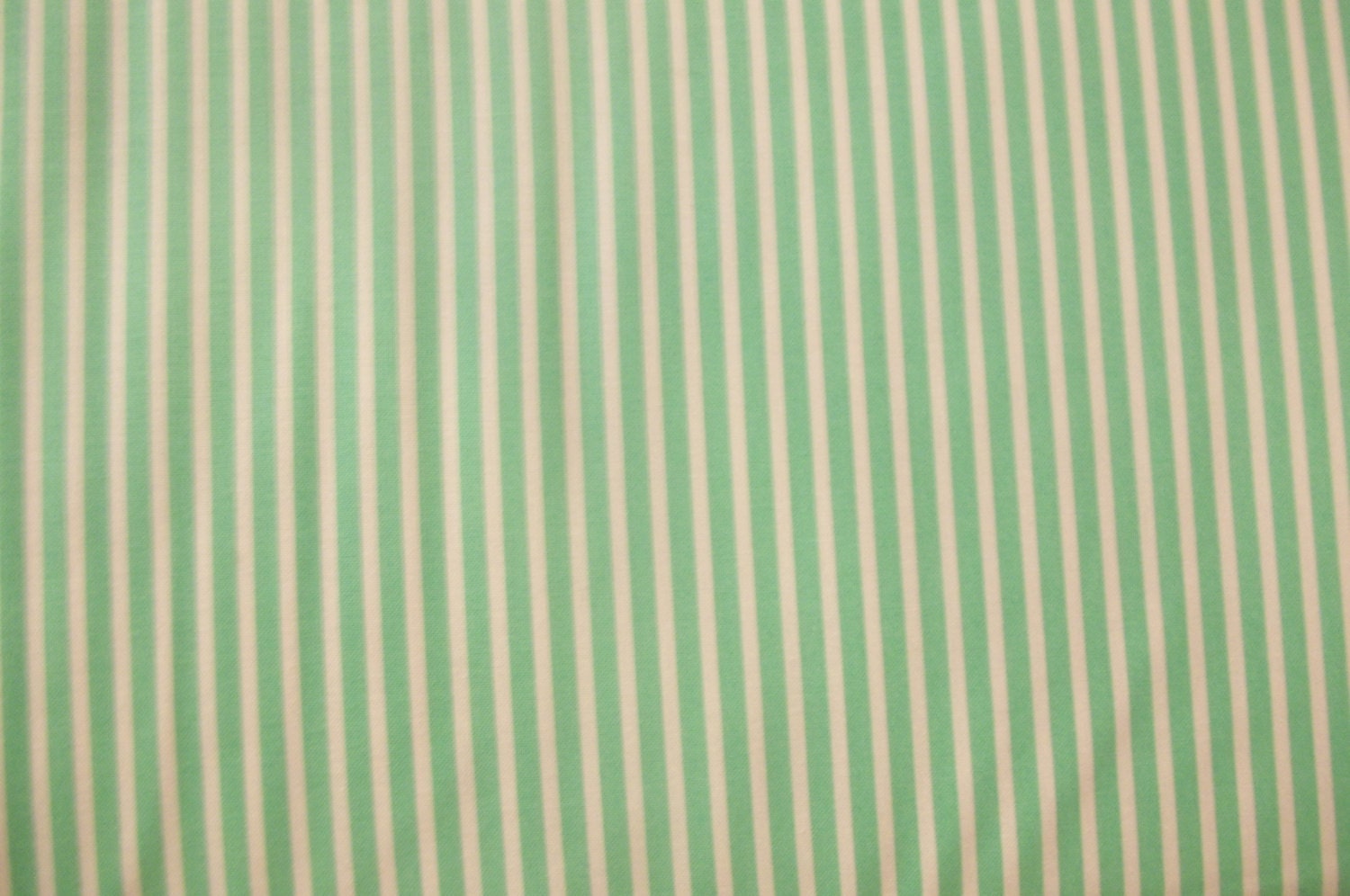 Posy By Aneela Hoey For Moda cute light green and white stripe 1 yard cotton quilt fabric