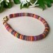 Polymer Clay Beaded Bracelet, Unisex style bracelet, surfer bracelet