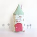 Tooth Fairy Pillow Children Toy Secret  Door Stuffed Toy Keepsake Mint Floral