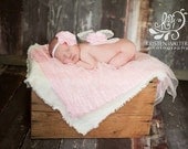 Sparkle butterfly wings and headband set newborn baby girl pale pink white glitter elastic