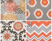 Modern Valances- Premier Prints Chili Pepper Orange Valance- 50x16 inches- You Choose Fabric