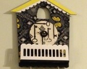 Decoupaged and Painted MDF Wall Clock - FUNCTIONAL