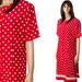 Vintage red and white polka dot dress size extra large XL